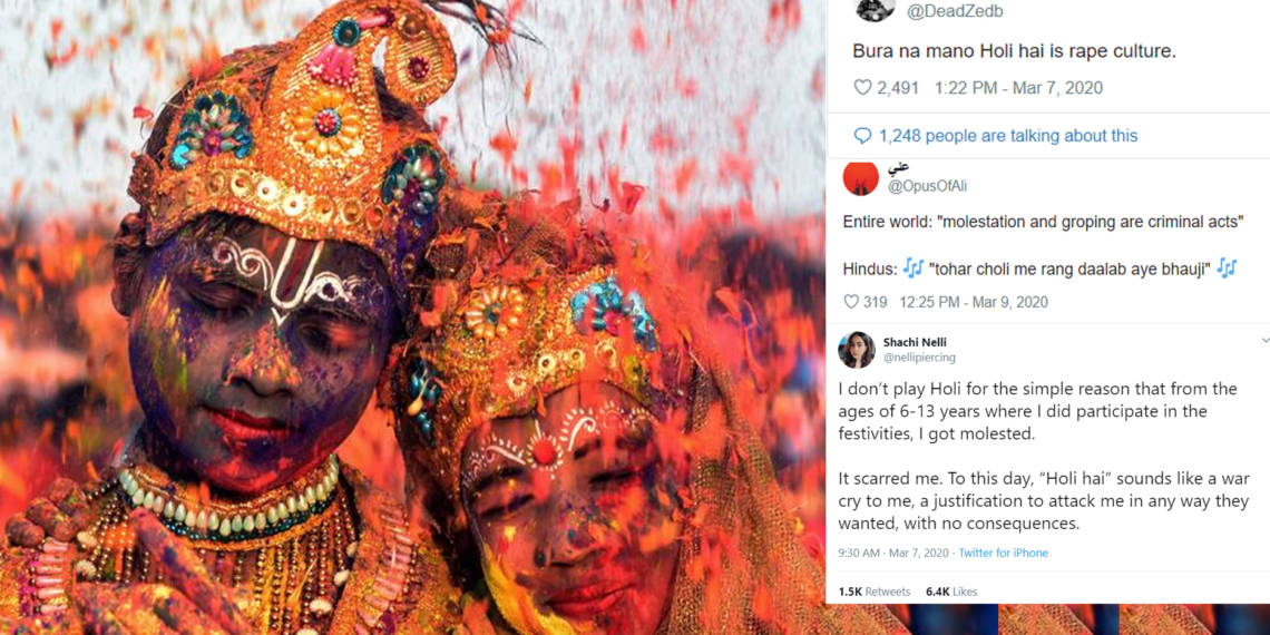 रेप कल्चर, राक्षसी पर्व, लड़कियों को छेड़ने का त्योहार- होली आते ही लिबरलों का हाय-तौबा शुरु