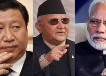 नेपाल, भारत, चीन, नक्शा,