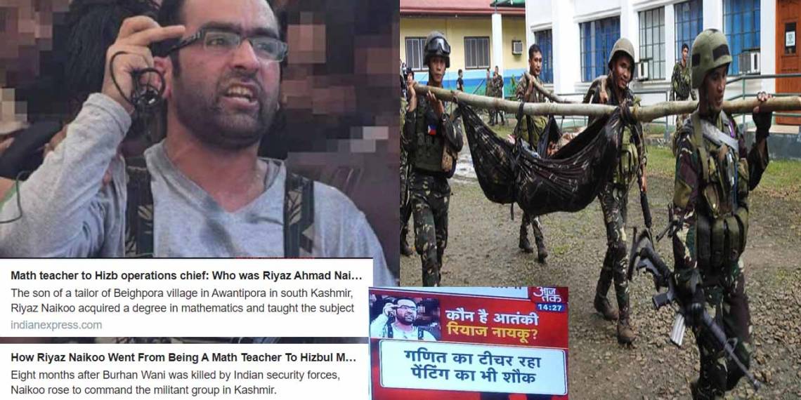 रियाज नायकू, आतंकी, सेना, कश्मीर, हिजबुल, मीडिया