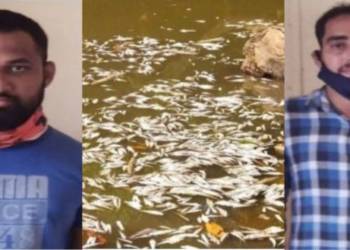 कर्नाटका: फाल्गुनी नदी में जहर मिलाने के आरोप में हनीफ और इरशाद नाम के दो युवक गिरफ्तार, हज़ारों की संख्या में मरी मछलियां