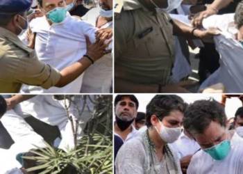 राहुल गांधी का हाथरस में हाई वोल्टेज पॉलिटिकल ड्रामा, पीड़िता को इंसाफ दिलाने की होड़