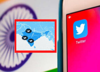 ट्विटर भारत मानचित्र