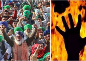 किसान आंदोलन आग
