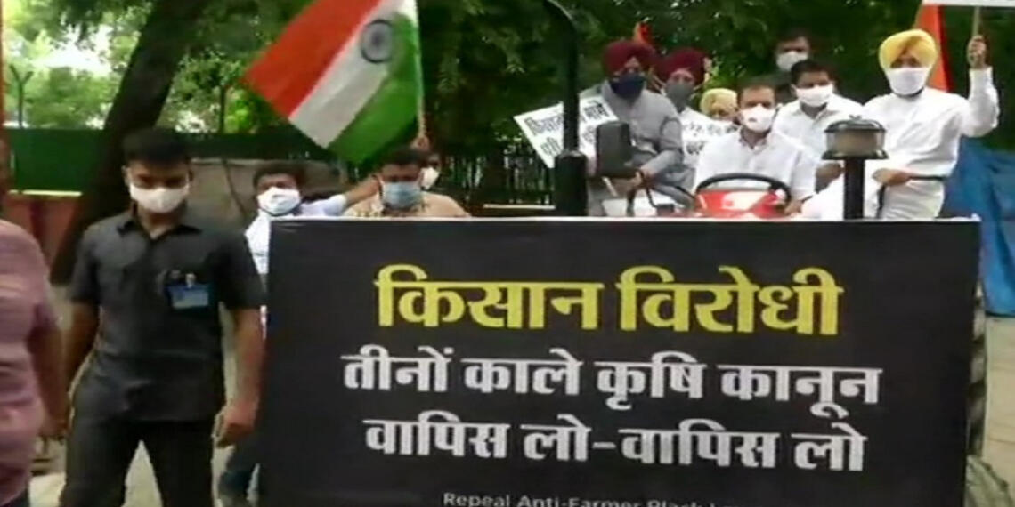 राहुल गांधी ट्रैक्टर