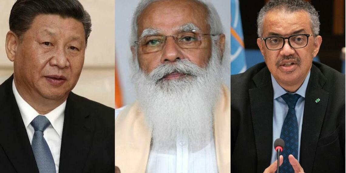 कोरोना वायरस की उत्पत्ति पर मोदी भाषण देते हुए