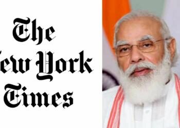 न्यू यॉर्क टाइम्स लेख में मोदी की तस्वीर