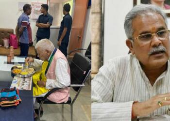 भूपेश बघेल के पिता की गिरफ्तारी