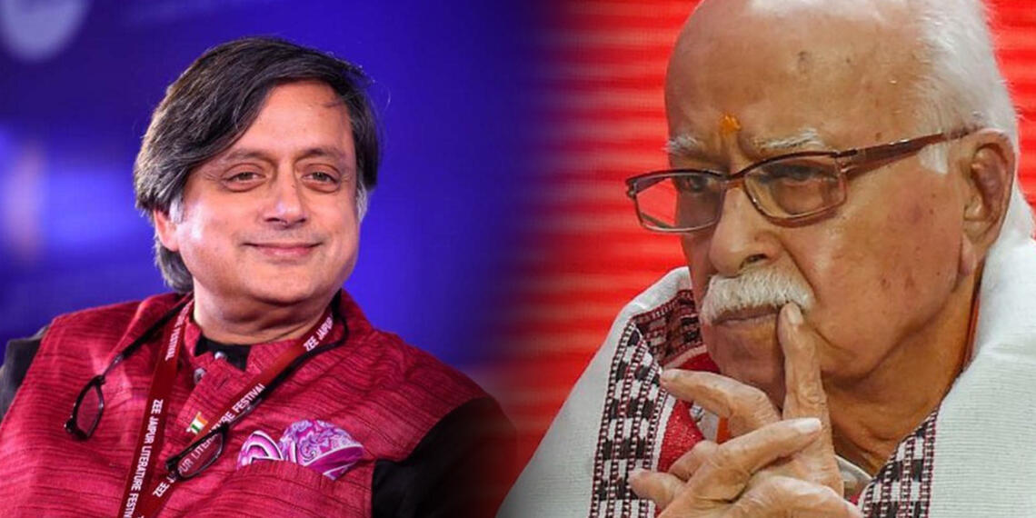 थरूर आडवाणी बधाई