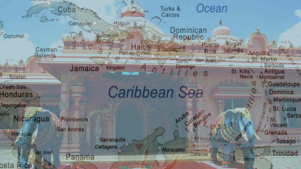 कैरिबियन द्वीप समूह का नक्शा