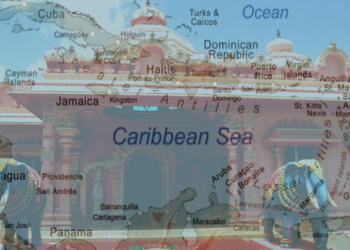 कैरिबियन द्वीप समूह का नक्शा