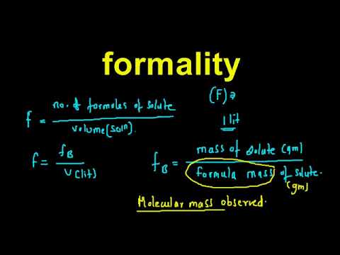 formality in chemistry