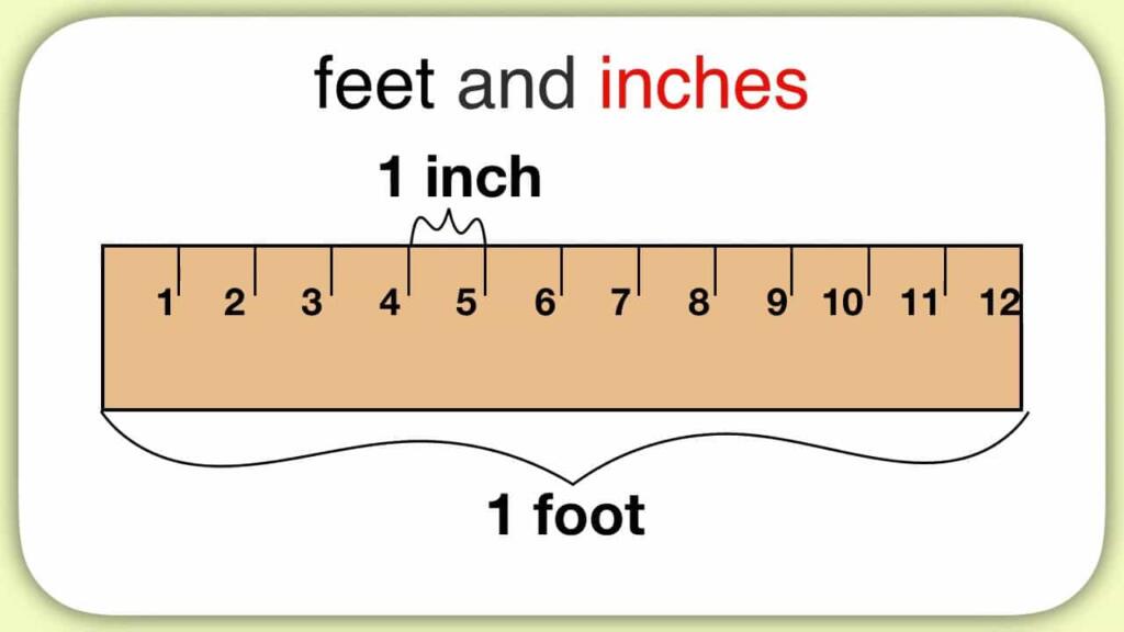 1 Foot में कितना inch होता हैं?