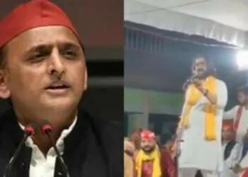 Akhilesh Yadav and Abbas Ansari