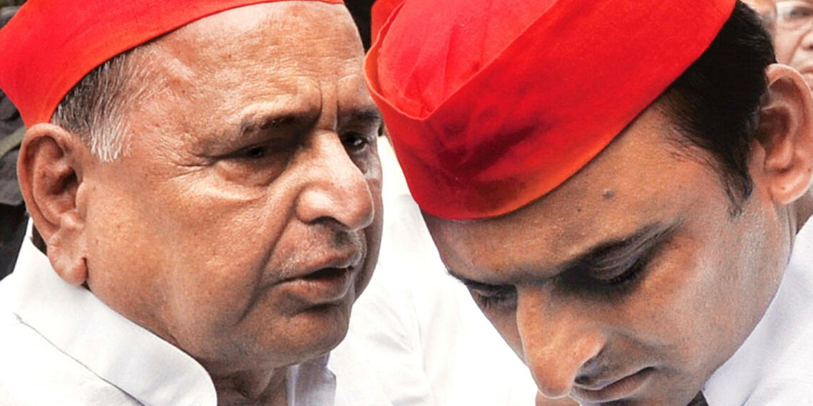 Akhilesh and Mulayam Yadav