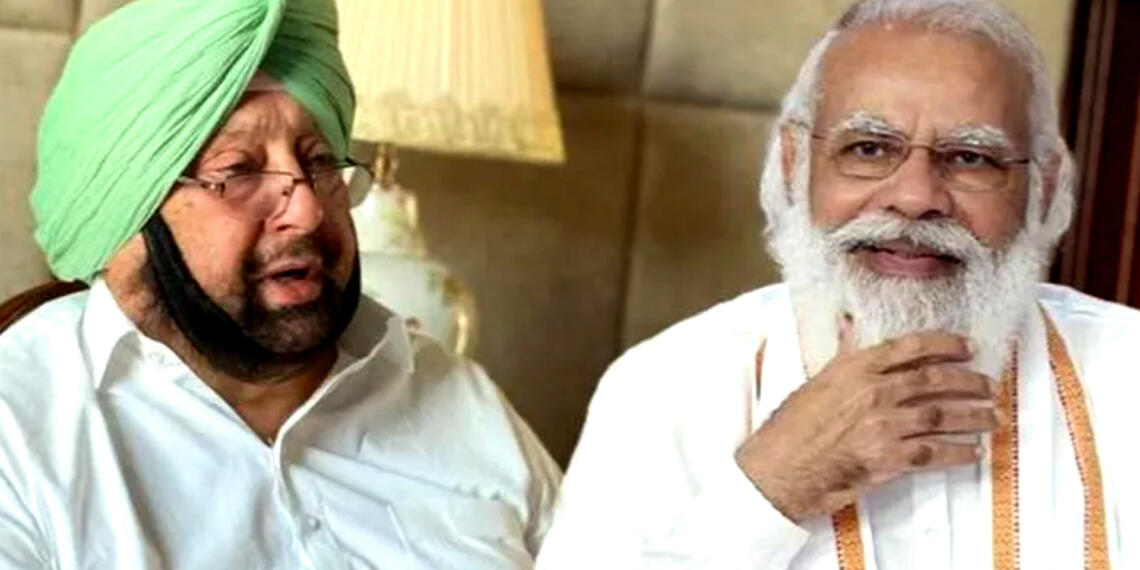 Captain Amrinder Singh and PM Modi