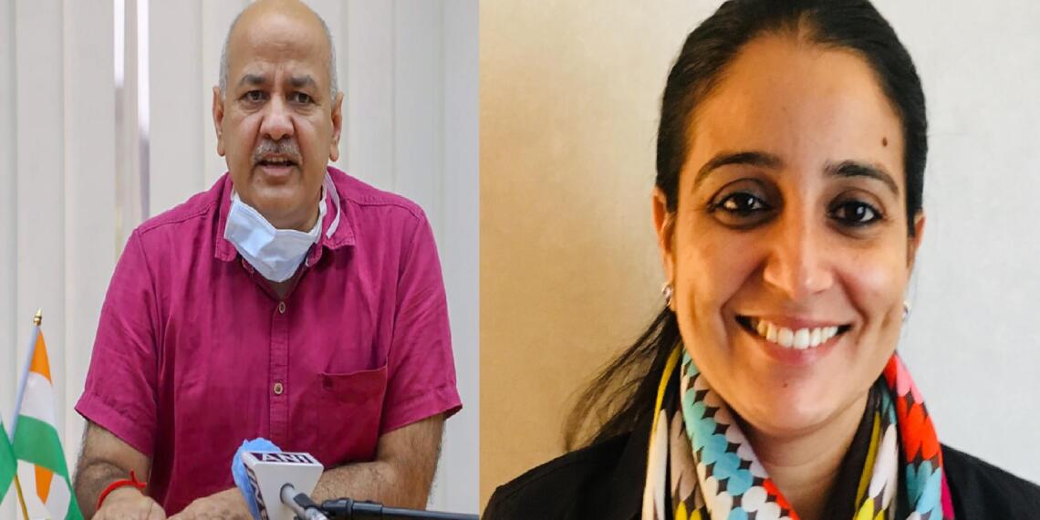 Manish Sisodia and Nisha Singh
