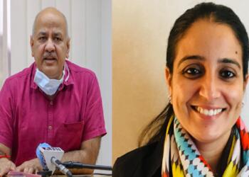 Manish Sisodia and Nisha Singh