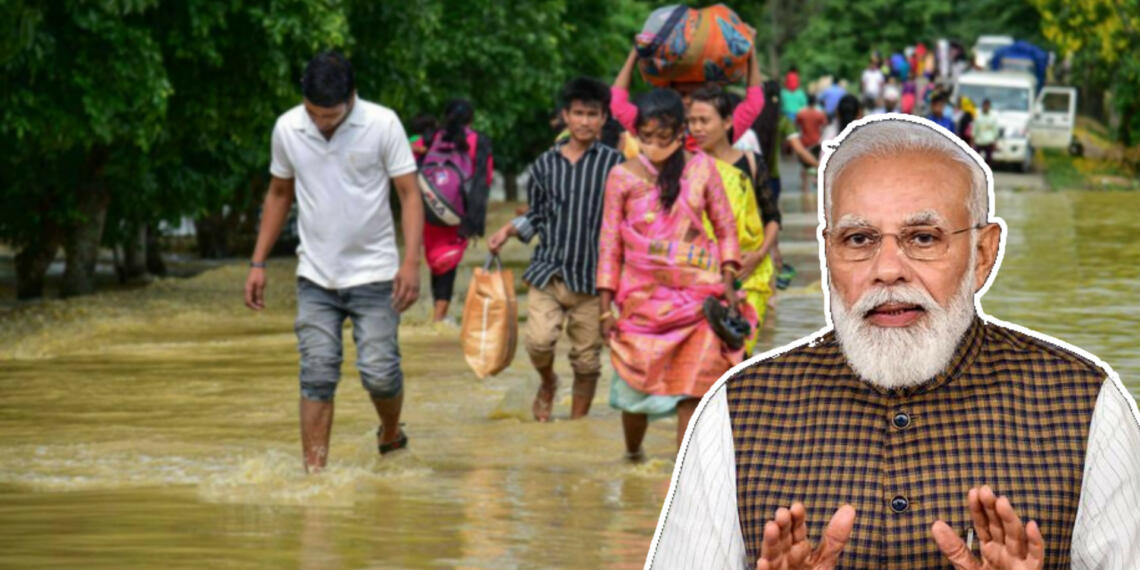 Assam Flood & modi