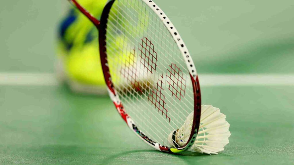 Badminton game court