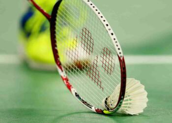 Badminton game court