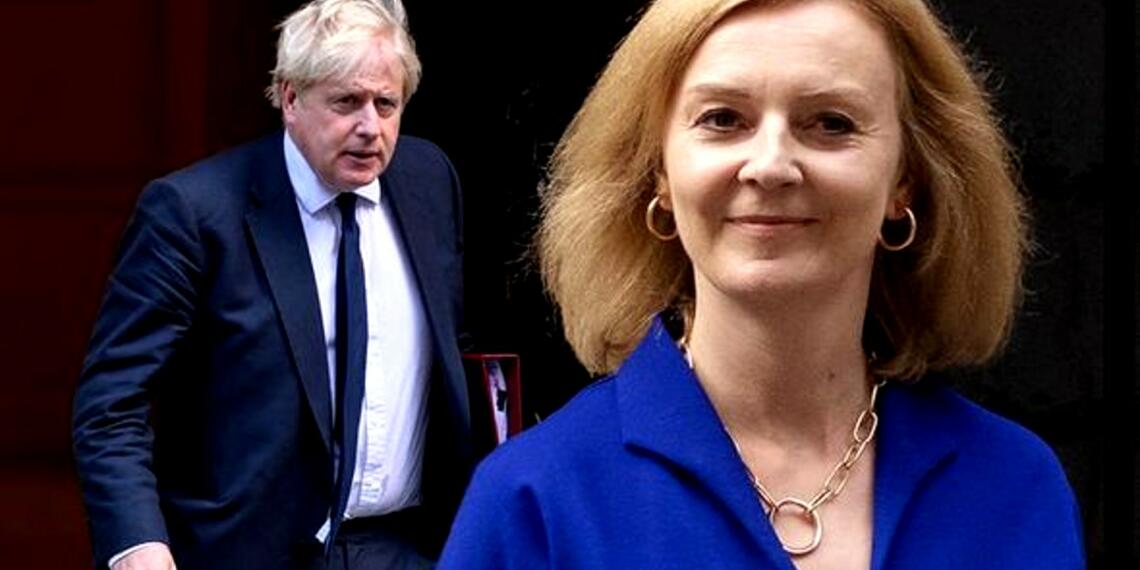 Liz Truss and Borish Johnson