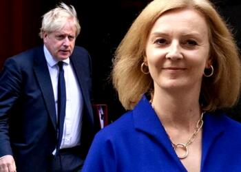 Liz Truss and Borish Johnson