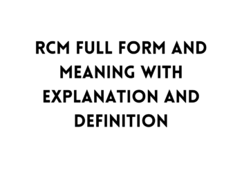 RCM full form table
