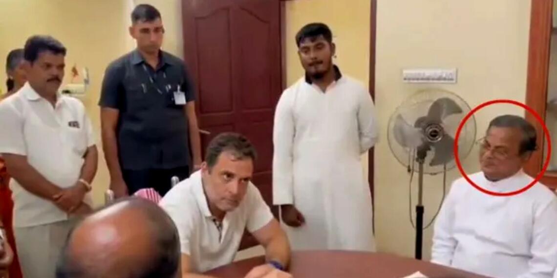Rahul Gandhi with George Ponnaiah