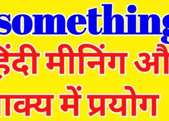 something meaning in hindi