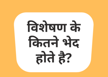 विशेषण के कितने भेद होते हैं 