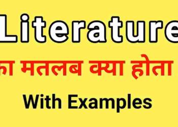 literature meaning in hindi