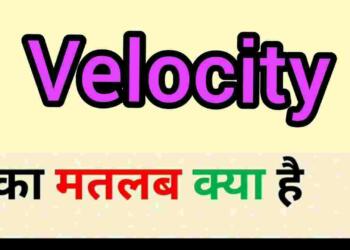 velocity meaning in hindi