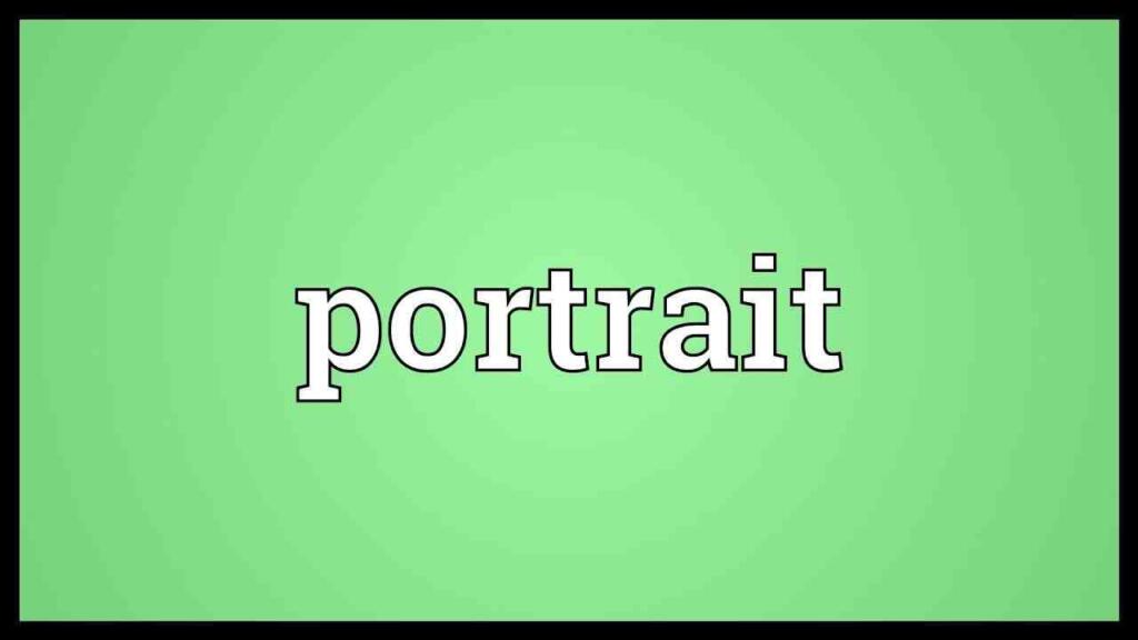 Portrait meaning in hindi