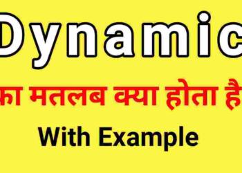 Dynamic meaning in hindi