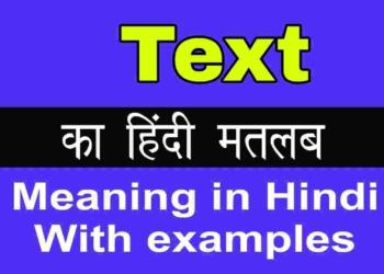 Text meaning in hindi