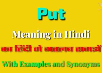 Put meaning in hindi