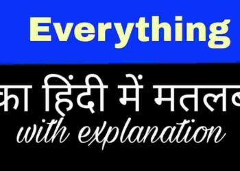 Everything meaning in hindi