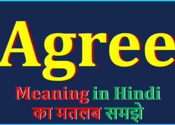 Agree meaning in hindi