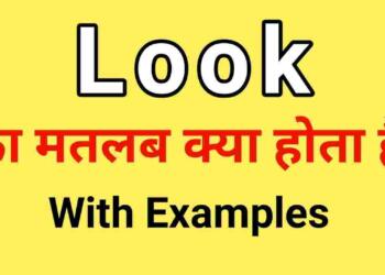 Look Meaning in Hindi