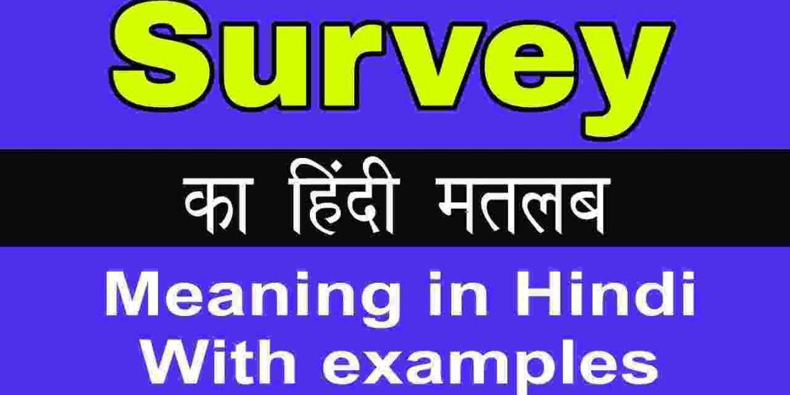 Survey meaning in hindi