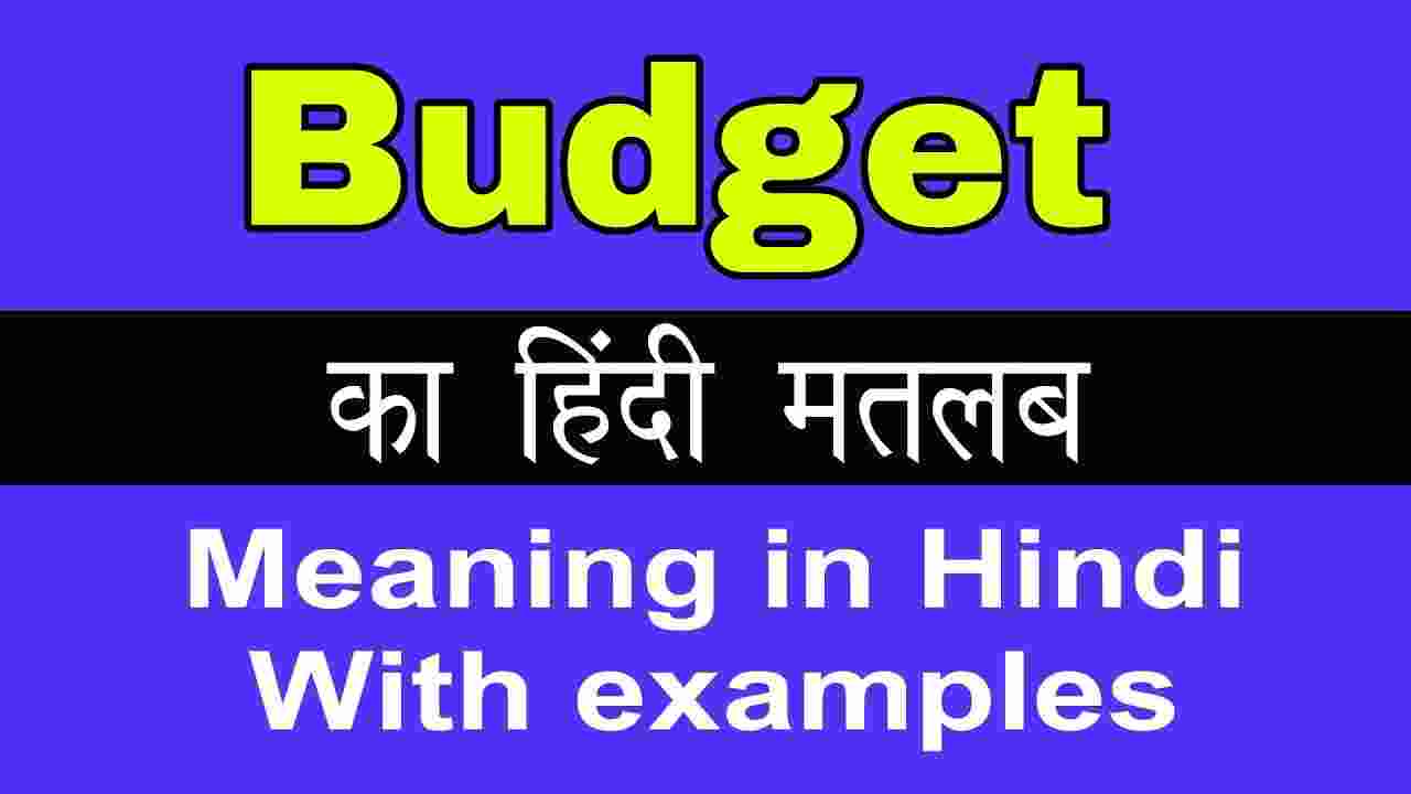 Budget Meaning In Telugu