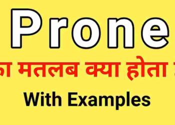 Prone Meaning in Hindi