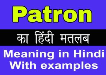 Patron meaning in hindi