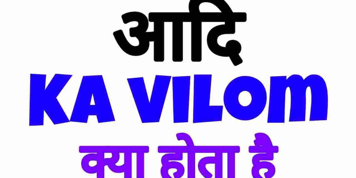 Aadi ka vilom shabd