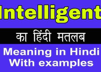 Intelligent meaning in hindi