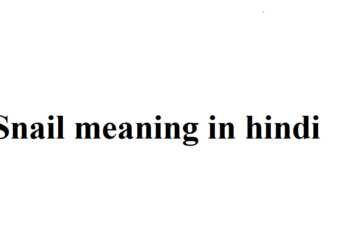 Snail meaning in hindi