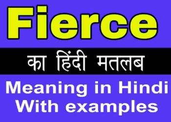 Fierce Meaning in Hindi