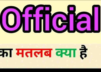 Official meaning in hindi