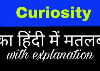 Curiosity Meaning in Hindi