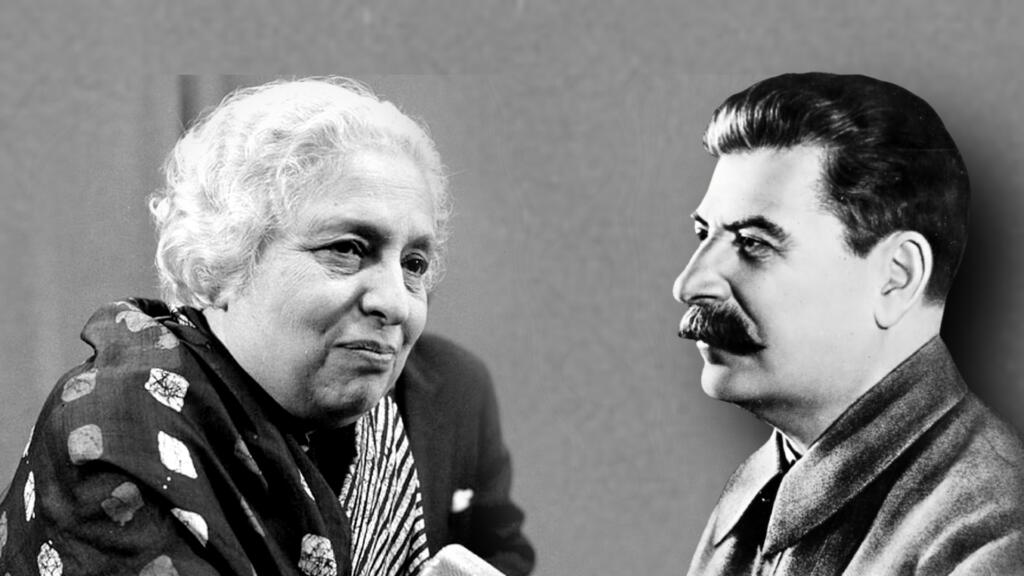 When Nehru's sister was talking in English and Stalin insulted her